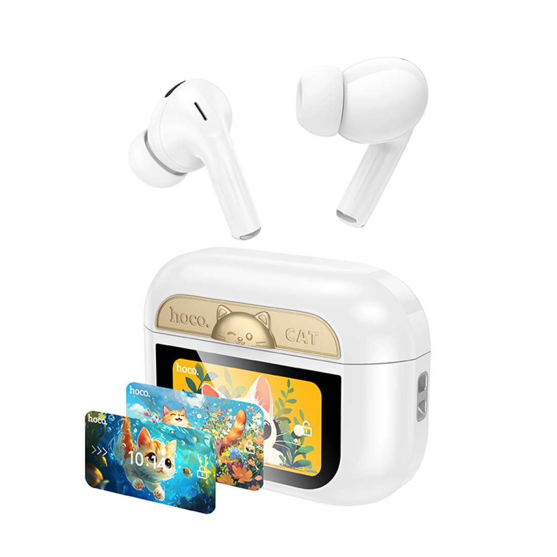 Audífonos Bluetooth In Ear Hoco Ew88 Anc Pantalla Led Blanco – imagen 4