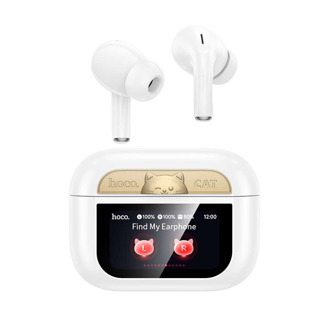 Audífonos Bluetooth In Ear Hoco Ew88 Anc Pantalla Led Blanco – imagen 3