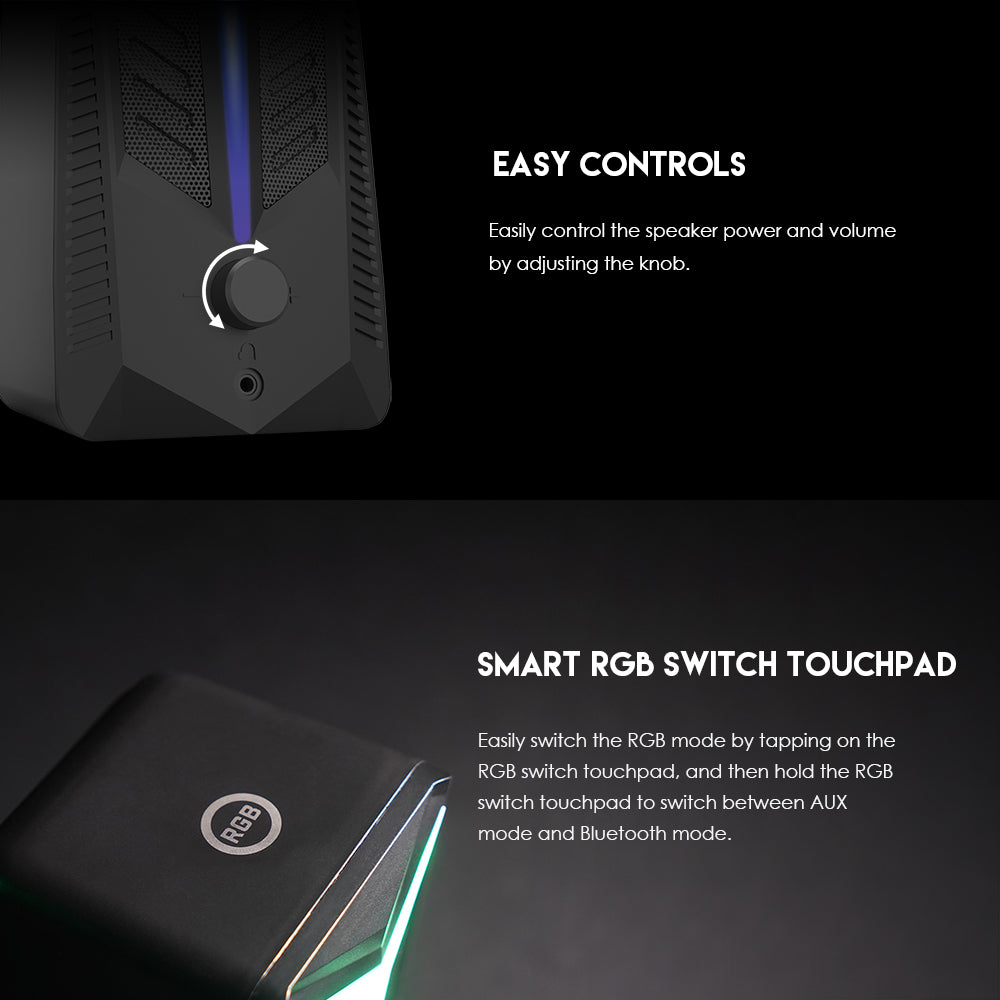 Parlantes Gamer Fantech Trifecta Gs301 Rgb Negro – imagen 2