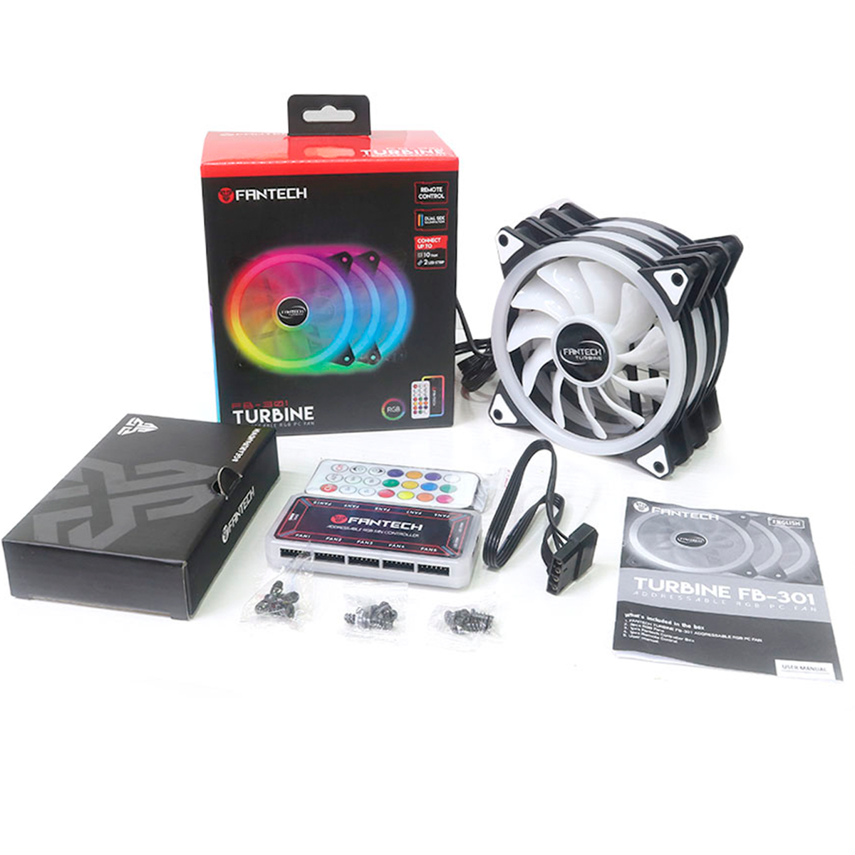 Kit de Ventiladores Fantech Turbine FB-301 RGB