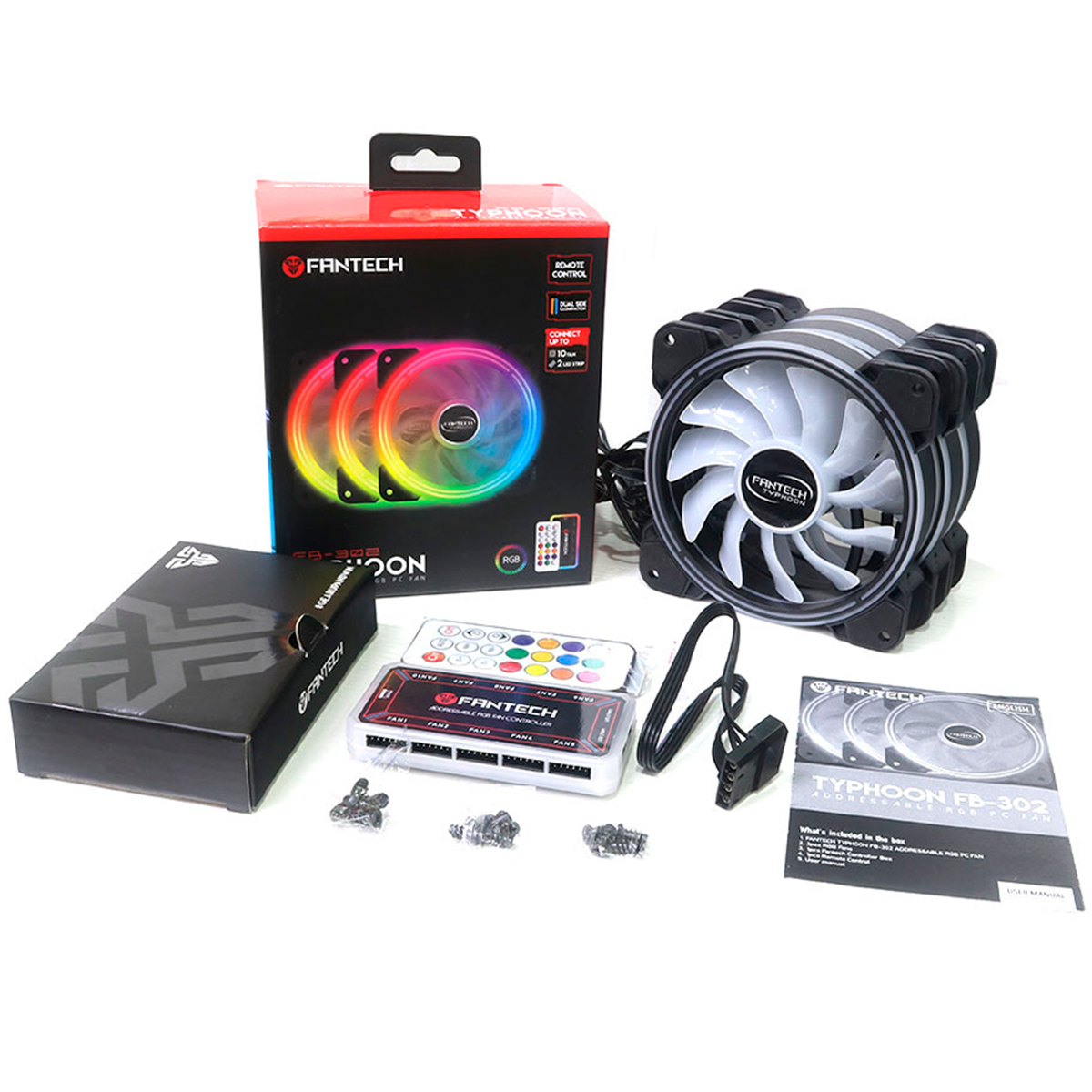 Kit de Ventiladores Fantech Typhoon FB-302 RGB