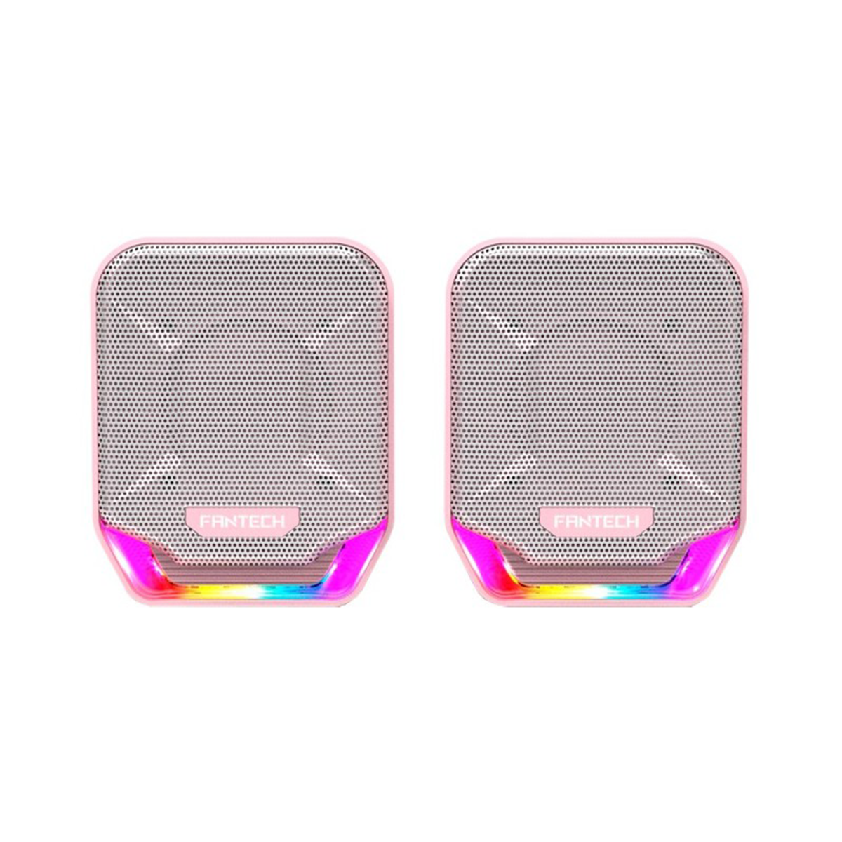 Parlantes Gamer Fantech Sonar Gs202 Rgb Sakura Edition Rosado