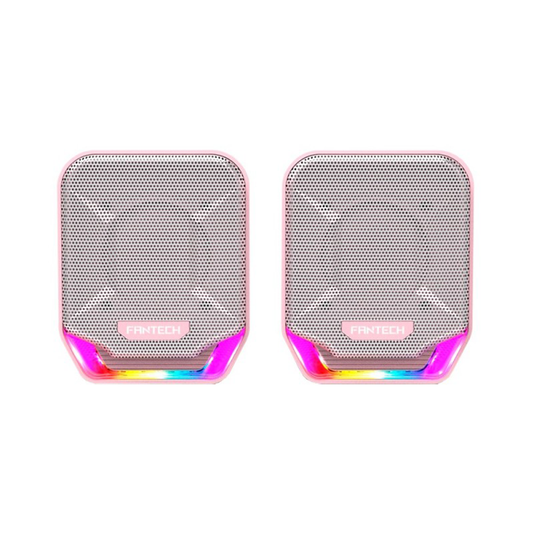 Parlantes Gamer Fantech Sonar Gs202 Rgb Sakura Edition Rosado