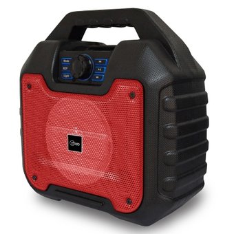 Parlante Karaoke Bluetooth Outdoor Ipx4 + Microfono Microlab Rojo – imagen 2