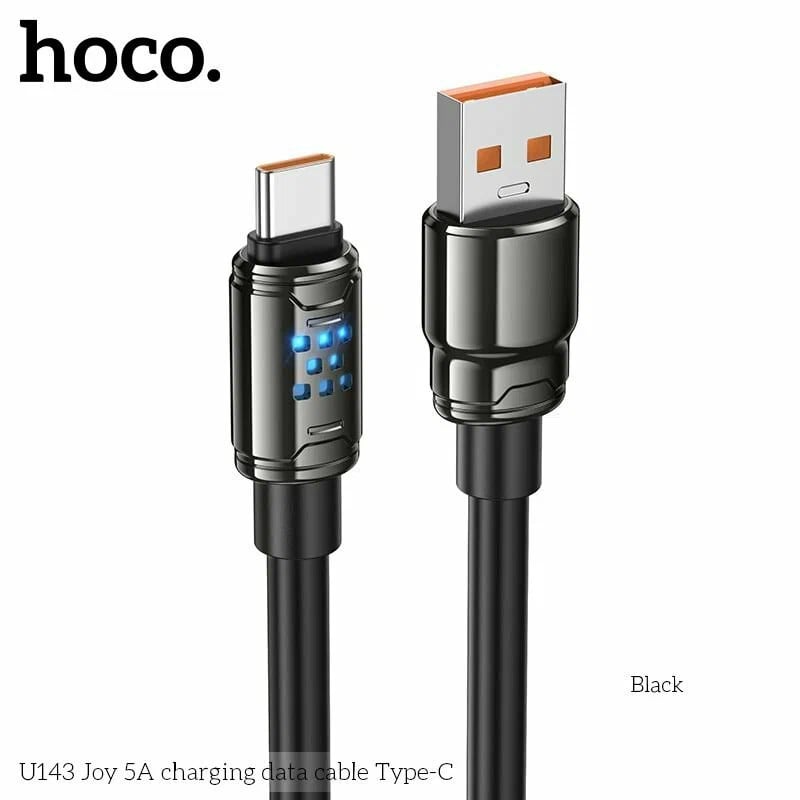 Cable Usb a Tipo C Hoco U143 1,2 Metro Negro – imagen 2