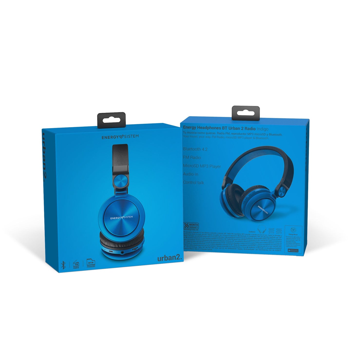 Audifonos Energy Bluetooth Urban 2 Radio Azul – imagen 3