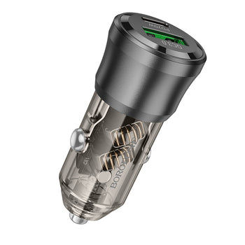 Cargador de Auto Borofone Bz25 Dual 38w Gris