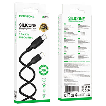Cable Tipo C a Tipo C Borofone Bx113 1 Metro Negro – imagen 3