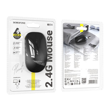 Mouse Inalámbrico Borofone Bg14 1000 Dpi Negro – imagen 3