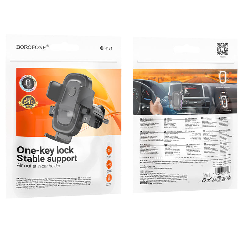 Soporte De Auto Rejilla Borofone Bh131 Negro – imagen 3