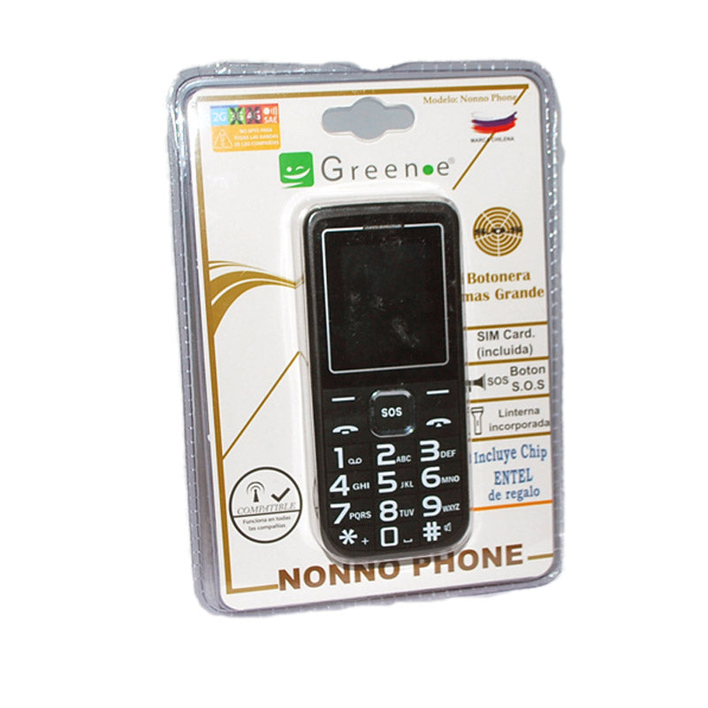 Telefono Celular Senior Adulto Mayor Greene Nonno Phone Negro