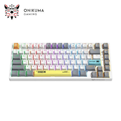 Teclado Gamer Mecanico Onikuma G58 Rgb 82 Teclas Ingles Blanco – imagen 2