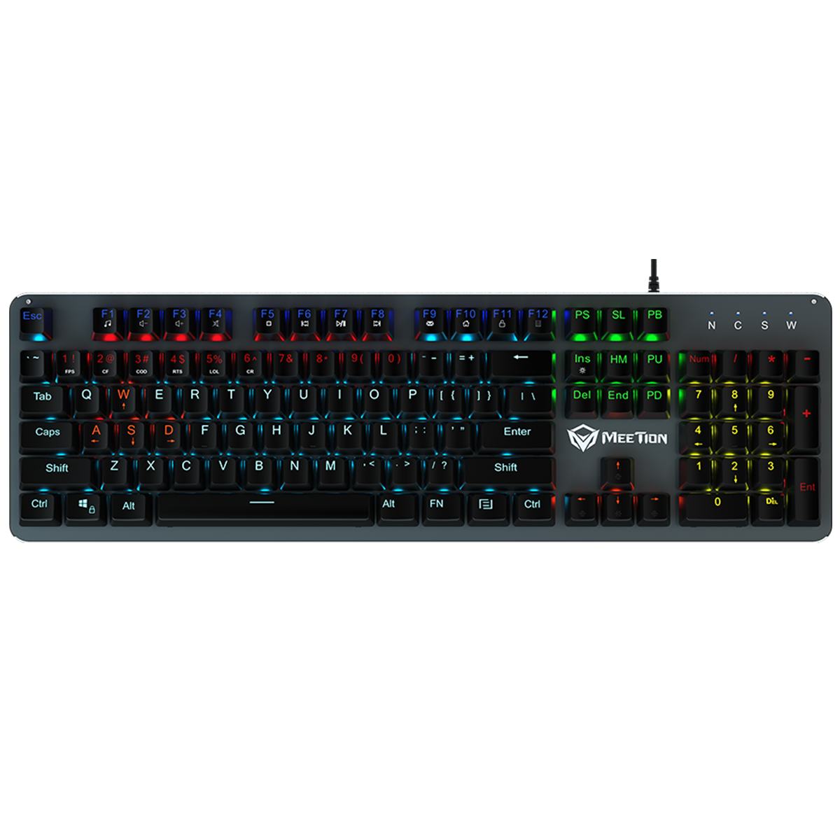 Teclado Gamer Mecanico Meetion MK007 Negro