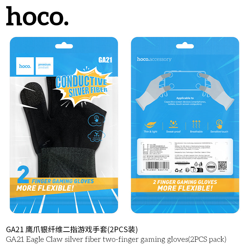 Guantes Gamer Hoco Ga21 Para Pantallas Smartphone Tablet Negro – imagen 2