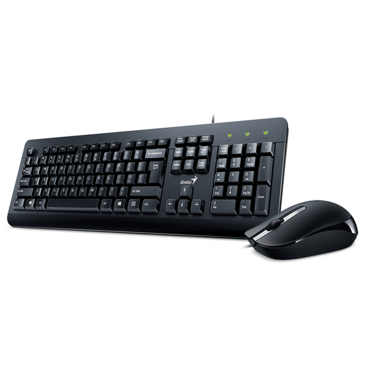 Kit Genius Teclado Y Mouse Km-160 Alambrico Usb Negro