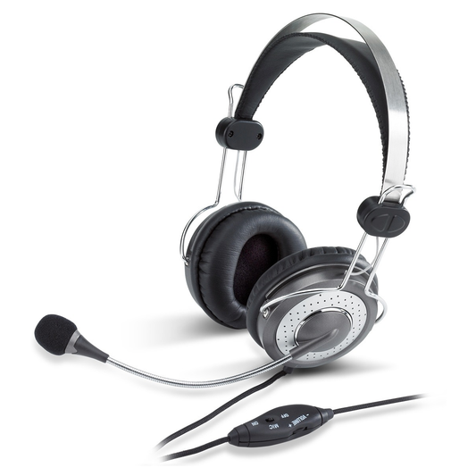 Audífonos Con Micrófono Genius HS-04s Pc Gris