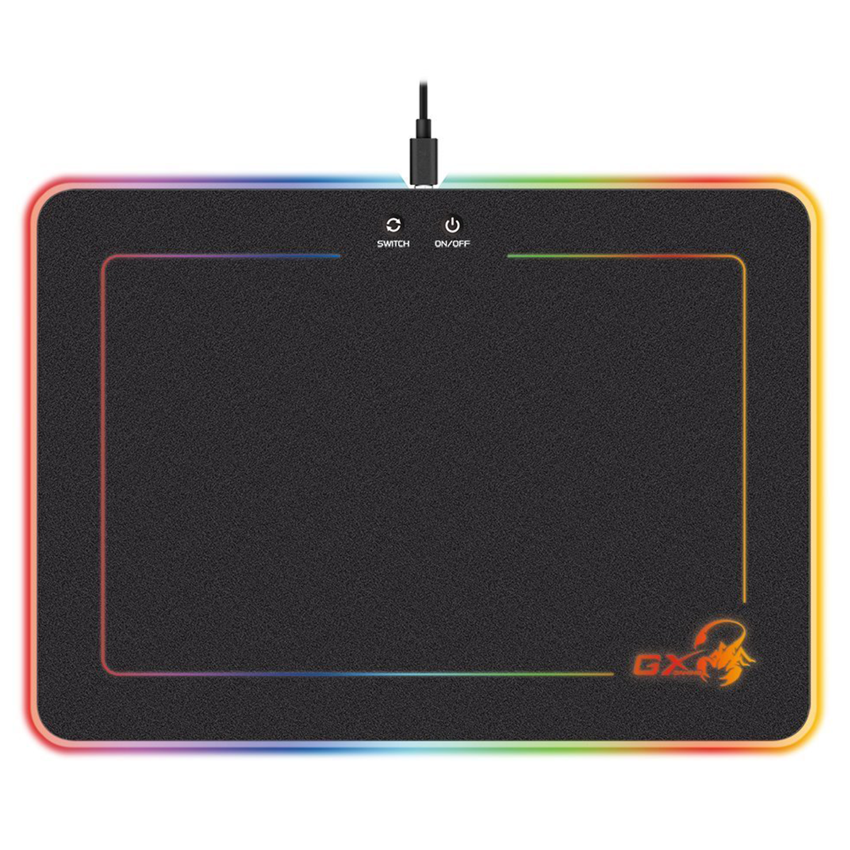 Mousepad Gamer Rgb Genius Gx-pad 600h 32x25cm Negro