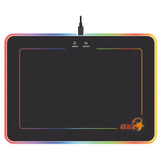 Mousepad Gamer Rgb Genius Gx-pad 600h 32x25cm Negro