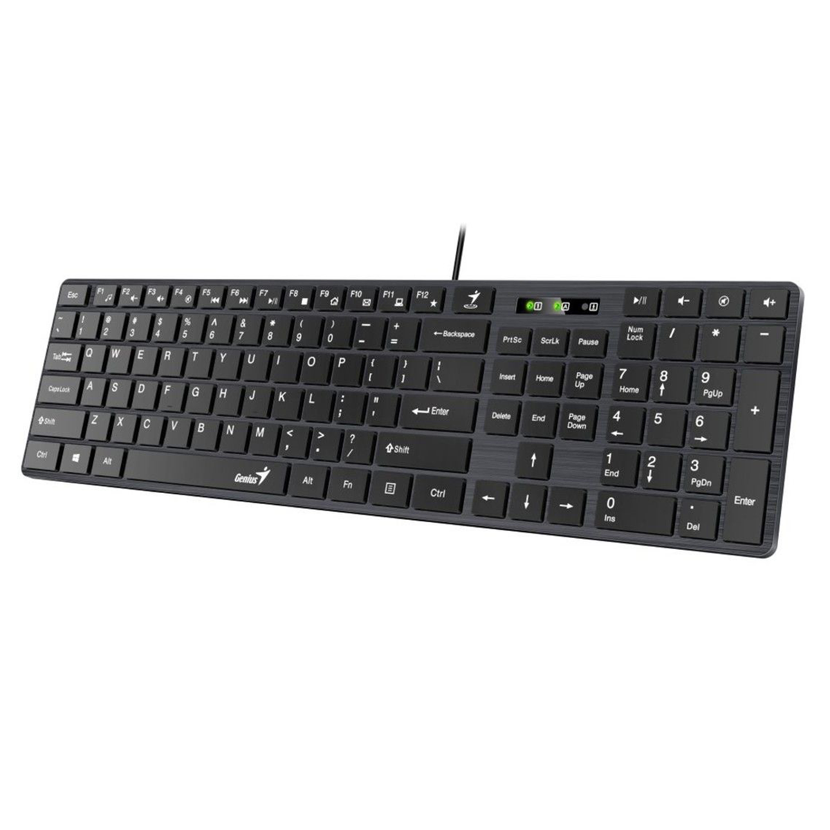 Teclado Genius Slimstar 126 Multimedia Usb Ultra Negro