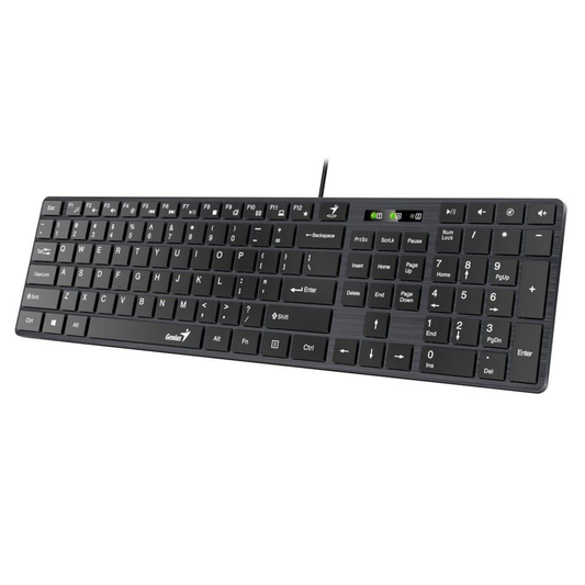 Teclado Genius Slimstar 126 Multimedia Usb Ultra Negro