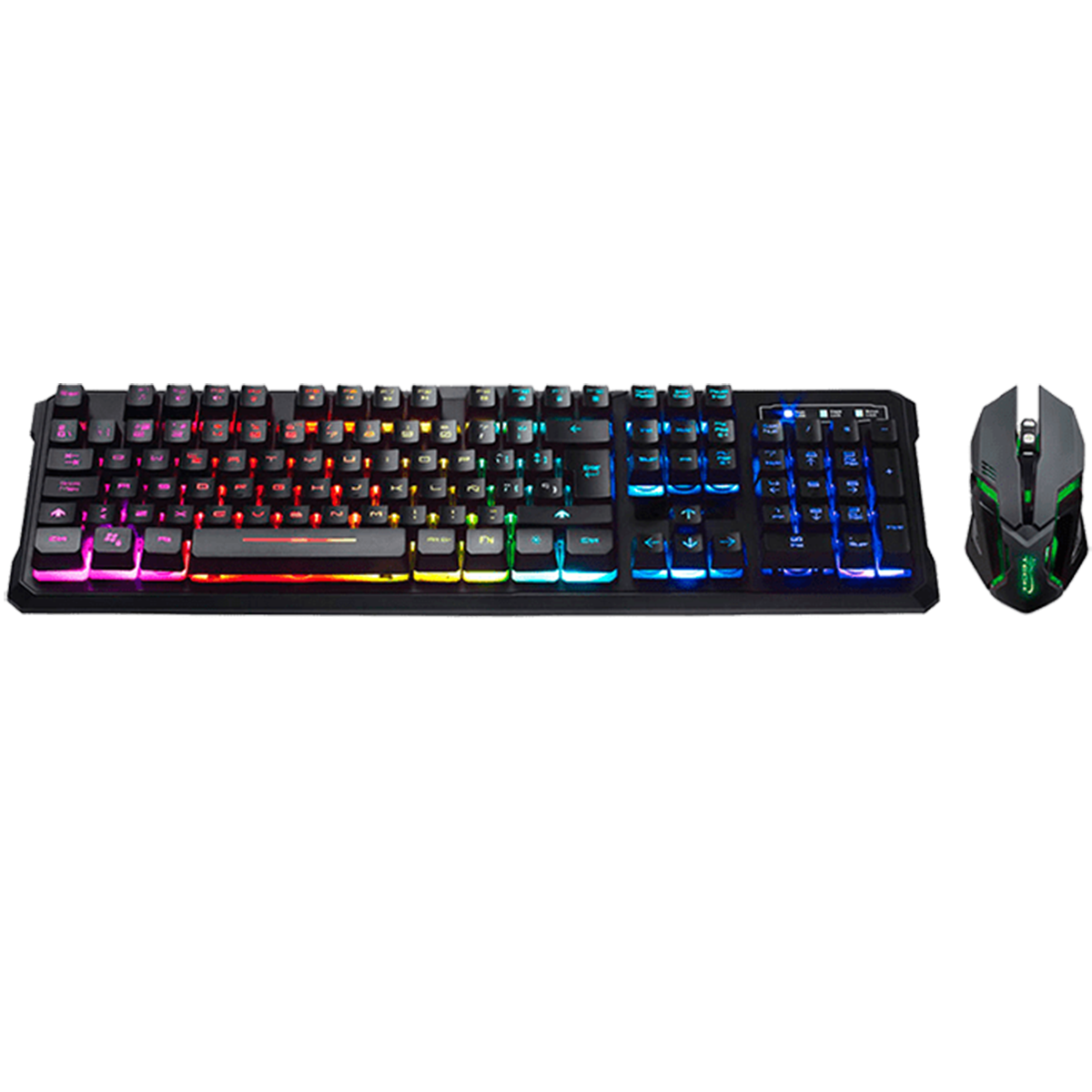 Kit Combo Gamer Teclado + Mouse 6bot Backlight Njoytech Negro