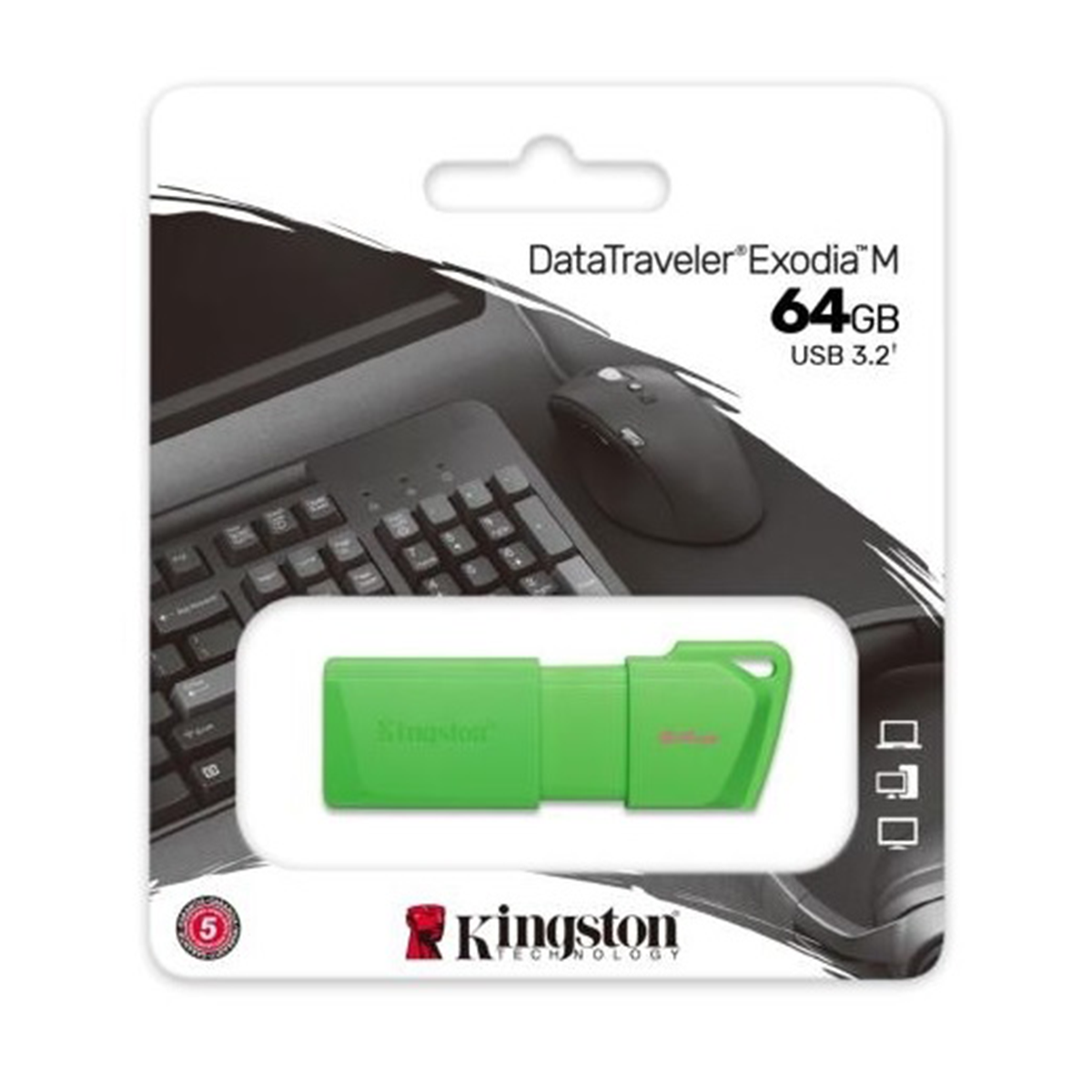 Pendrive Kingston Datatraveler Exodia M 64 Gb 3.2 Verde