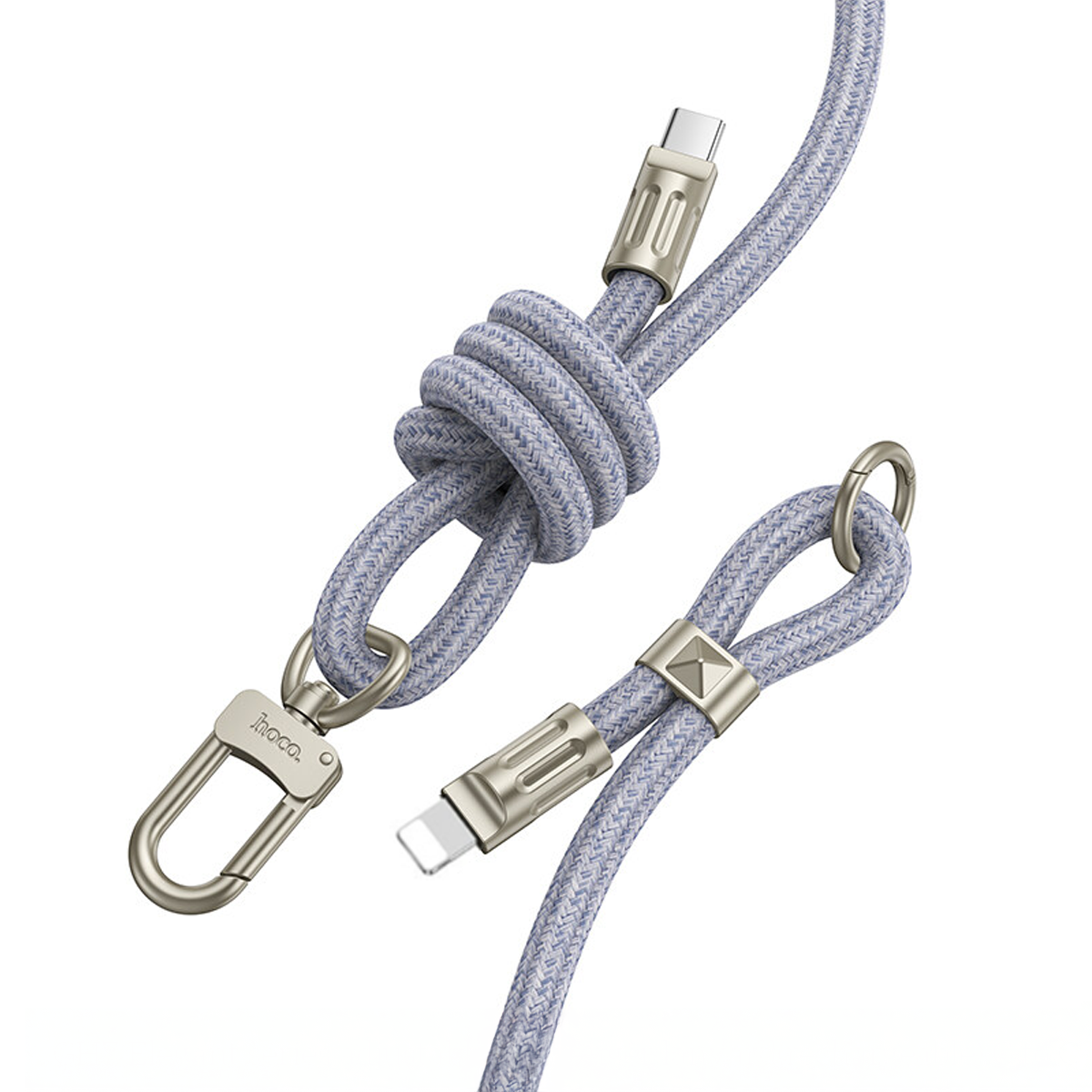 Cable Pulsera De Carga Tipo C a Lightning Hoco Gh7 Gris – imagen 2