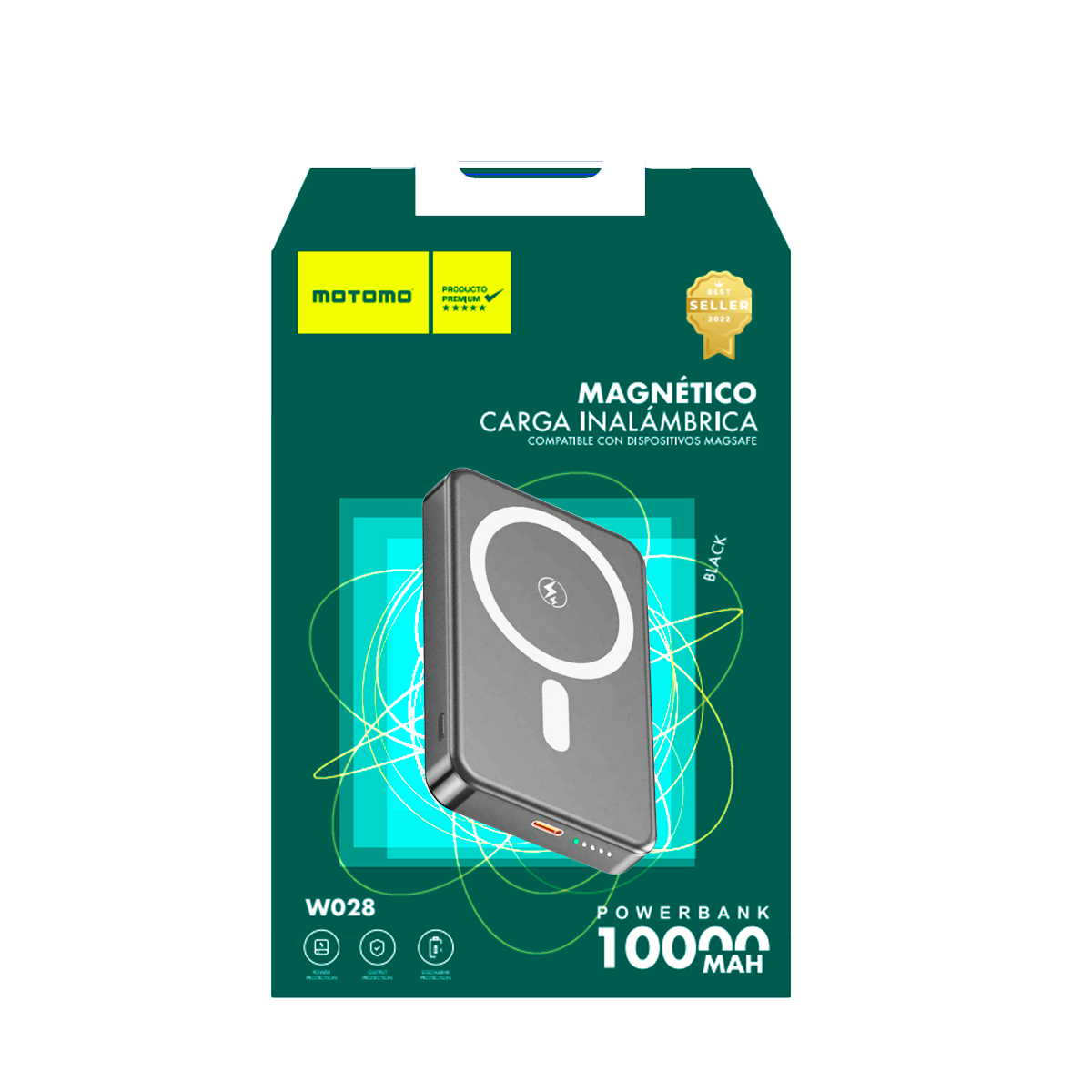 Bateria Cargador Magsafe iPhone Externa Magnetica 10000 Mah Gris – imagen 3