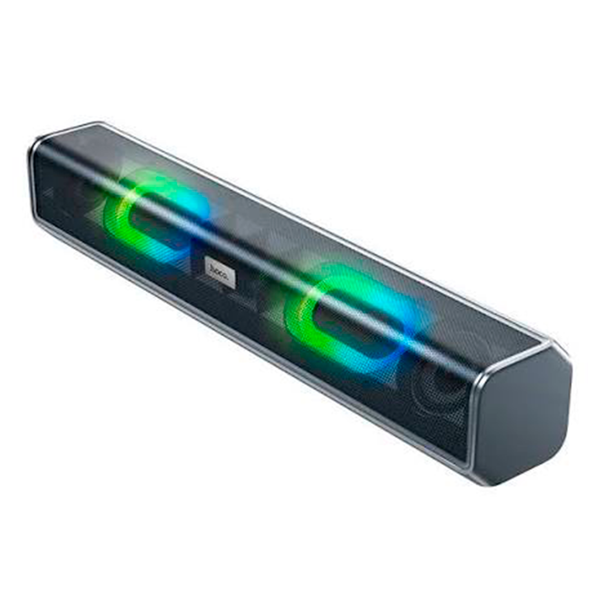 Barra de Sonido Hoco BS49 Bluetooth RGB 10W con TWS, FM y USB Gris