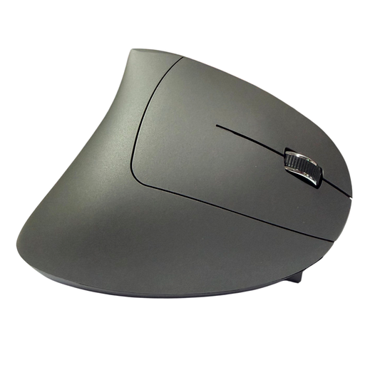 Mouse Vertical Inalámbrico Recargable Ergonomico Silencioso Gris