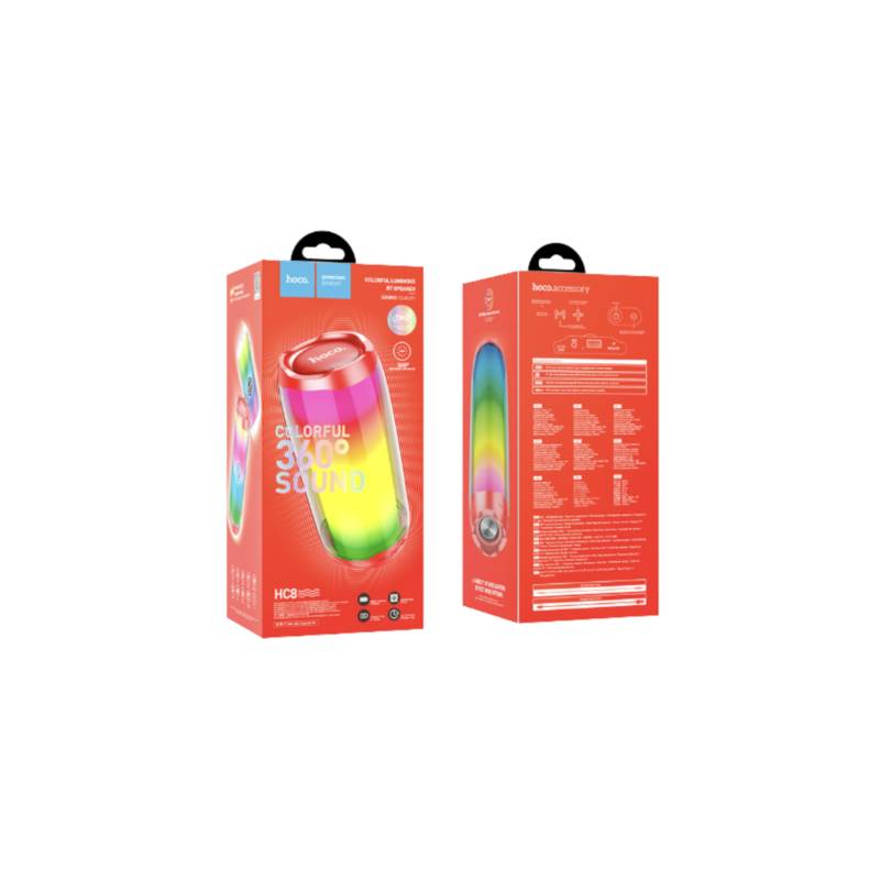 Parlante Bluetooth Hoco HC8 Sonido 360 Rojo – imagen 5