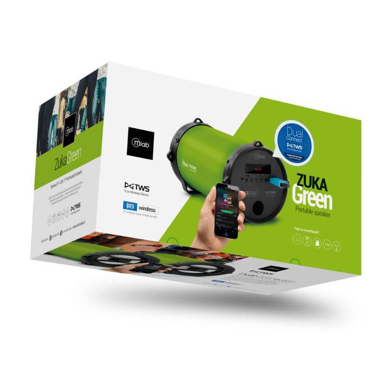 Parlante Bluetooth Microlab Zuka Fabric Mod 7282 Verde – imagen 2