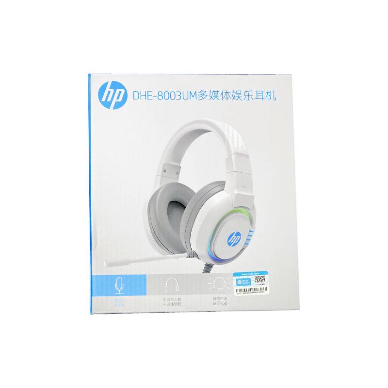Audifonos Gamer Hp DHE-8003 Rgb Pc Ps4 Switch Blanco – imagen 4