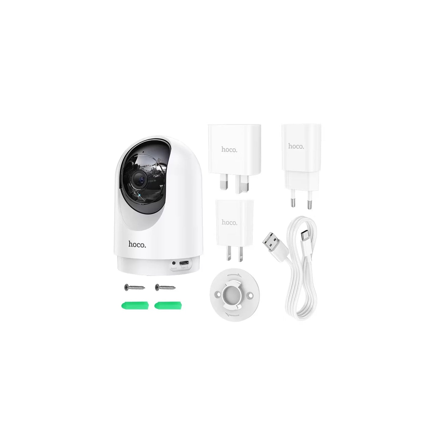 Cámara Seguridad Wifi Video Hoco D1 Full Hd Blanco – imagen 2