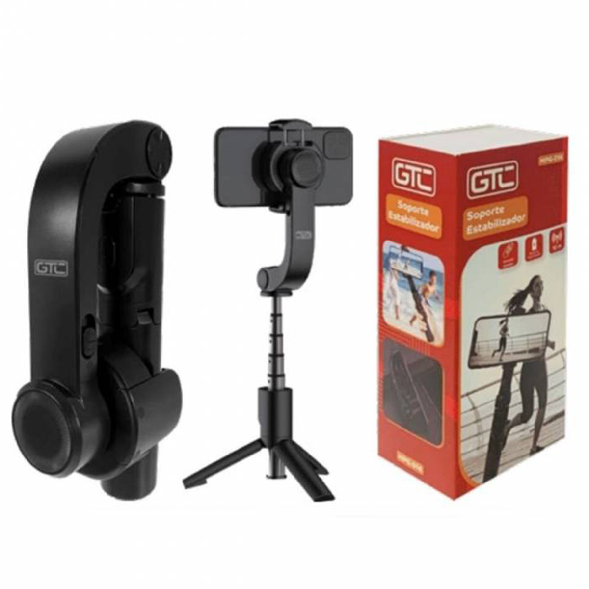 Soporte Selfie Estabilizador Para Celular Mpg 014 Gtc Negro