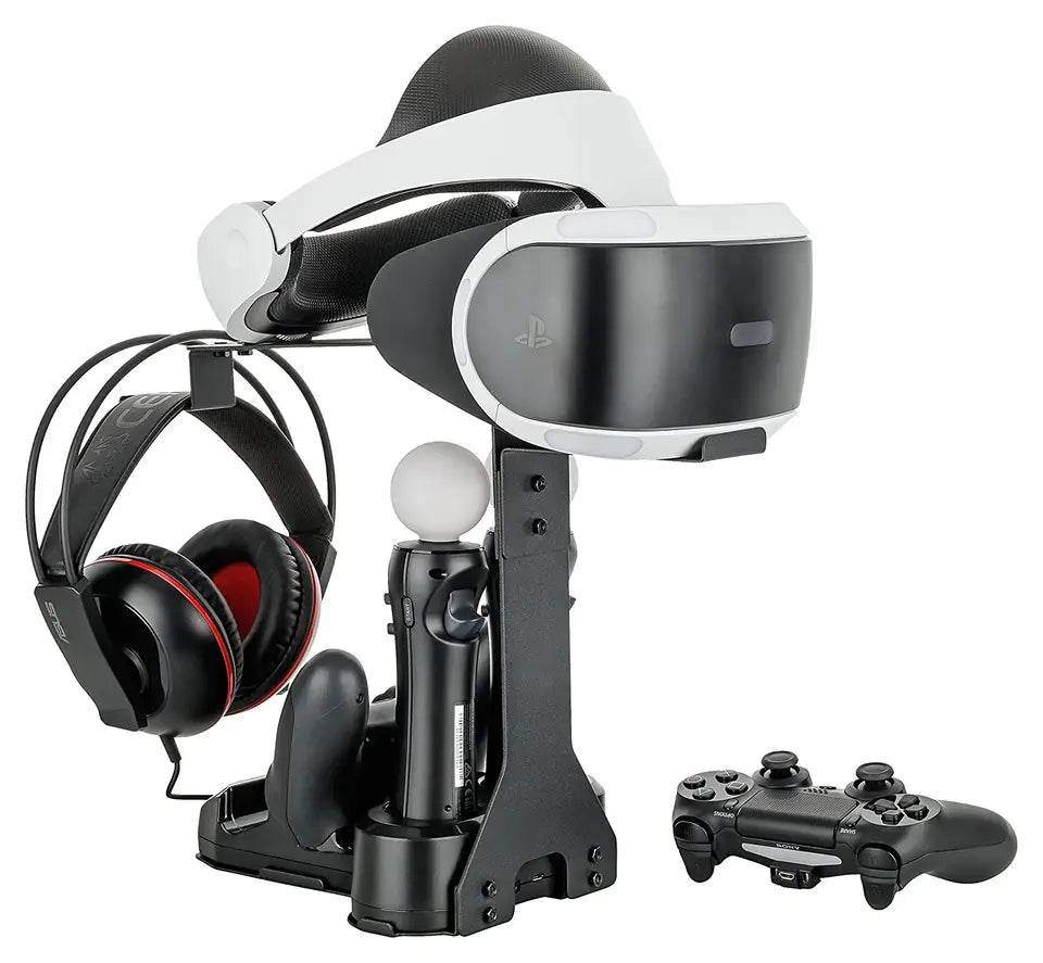 Soporte Estacion Multifuncional Doble Ps4 / PS4 VR Jys Negro