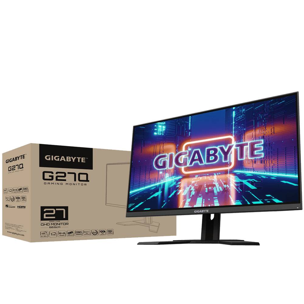 Monitor Gamer Gigabyte G27Q, 27" QHD 1440p 144Hz Negro – imagen 2