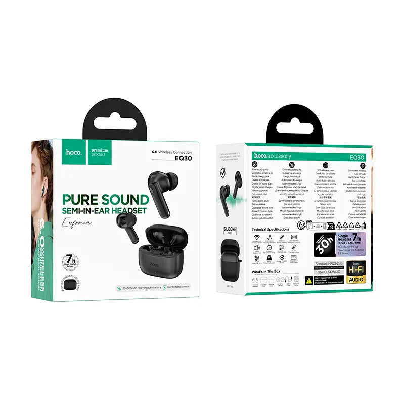 Audífonos In Ear Bluetooth Hoco Eq30 Tws Negro – imagen 2