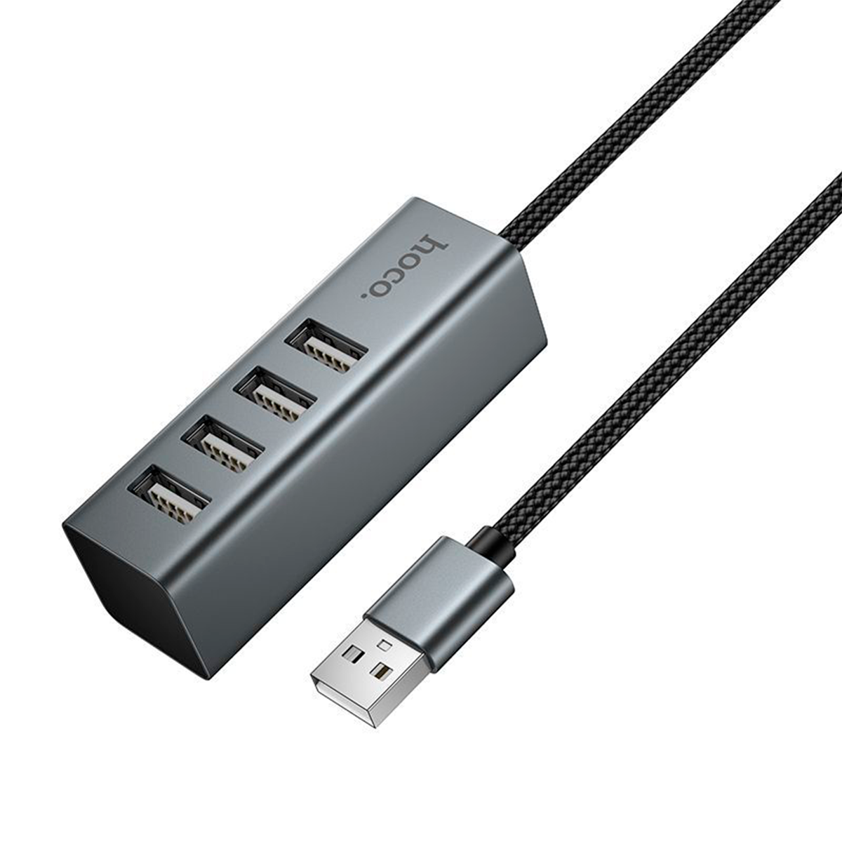 Adaptador Hub Hoco Hb1a Usb 4 en 1 Usb 2.0 Gris