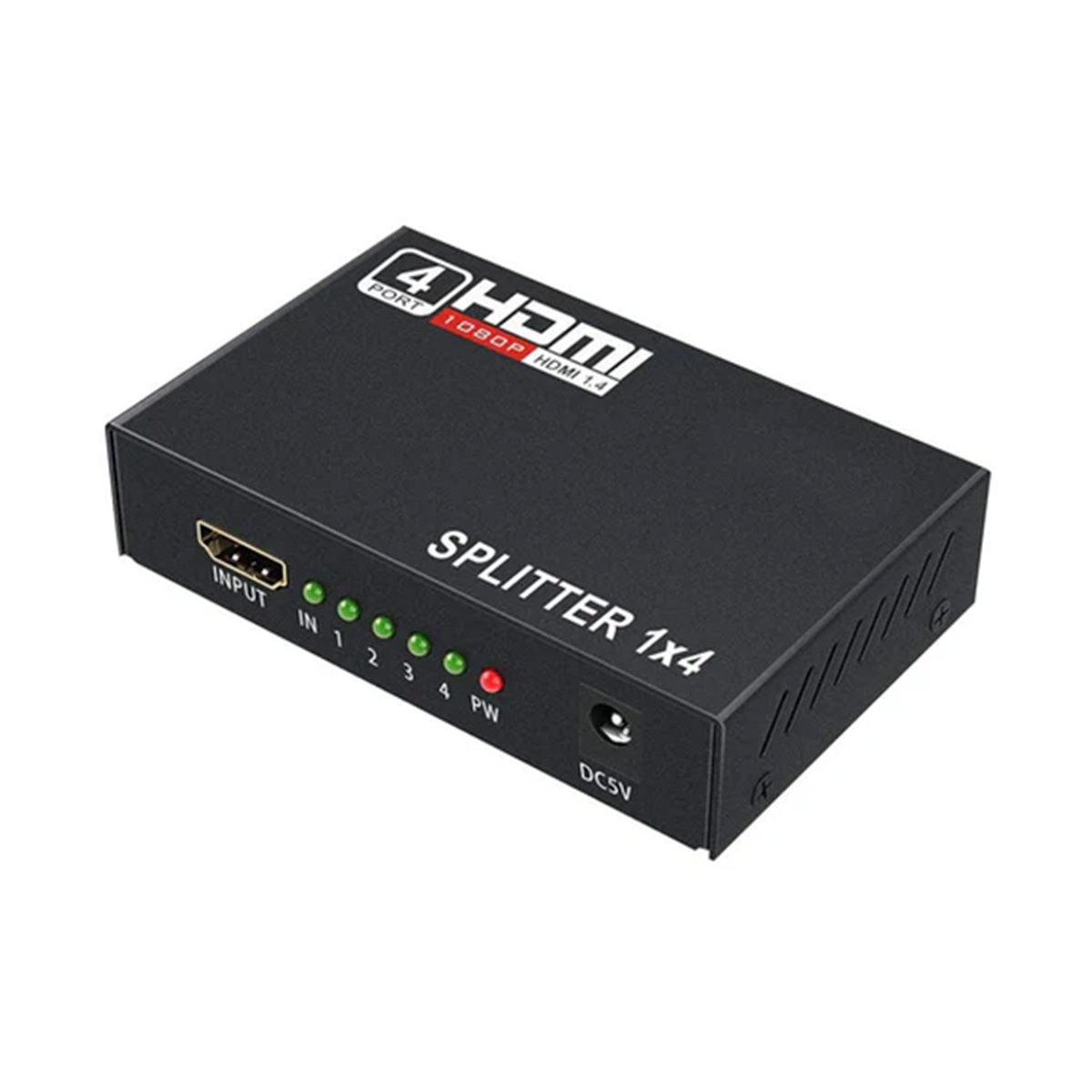 Splitter Hdmi Birlink 1x4 Activos 4 Salidas 1080p BR10195 Negro