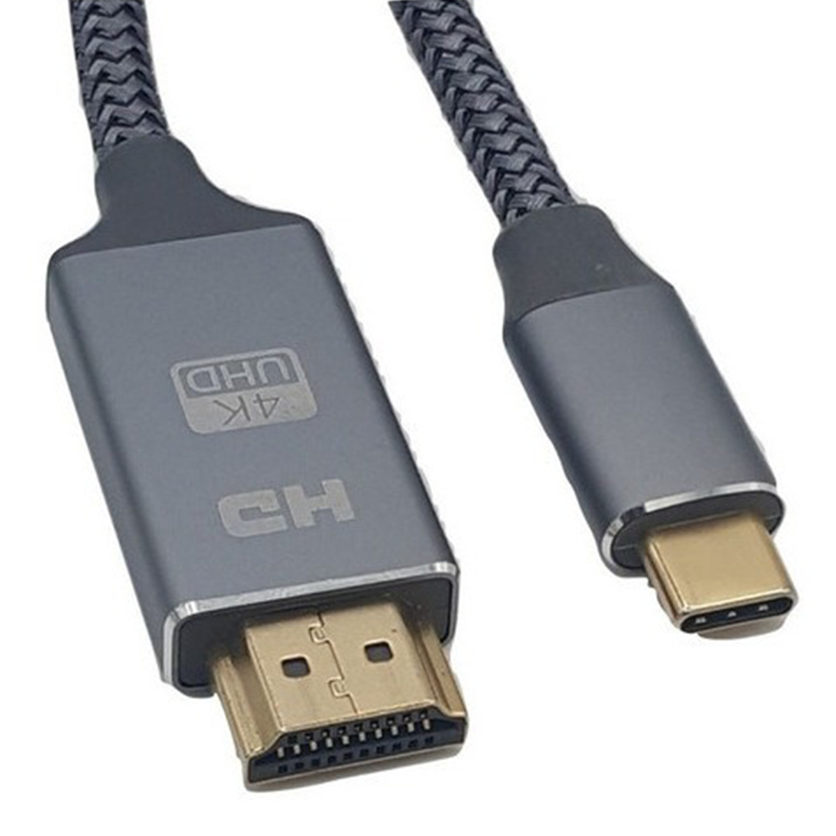 Cable Hmdi V2.0 4k Ultra Hd A Usb Tipo C V3.1 Largo 1.8mts Gris