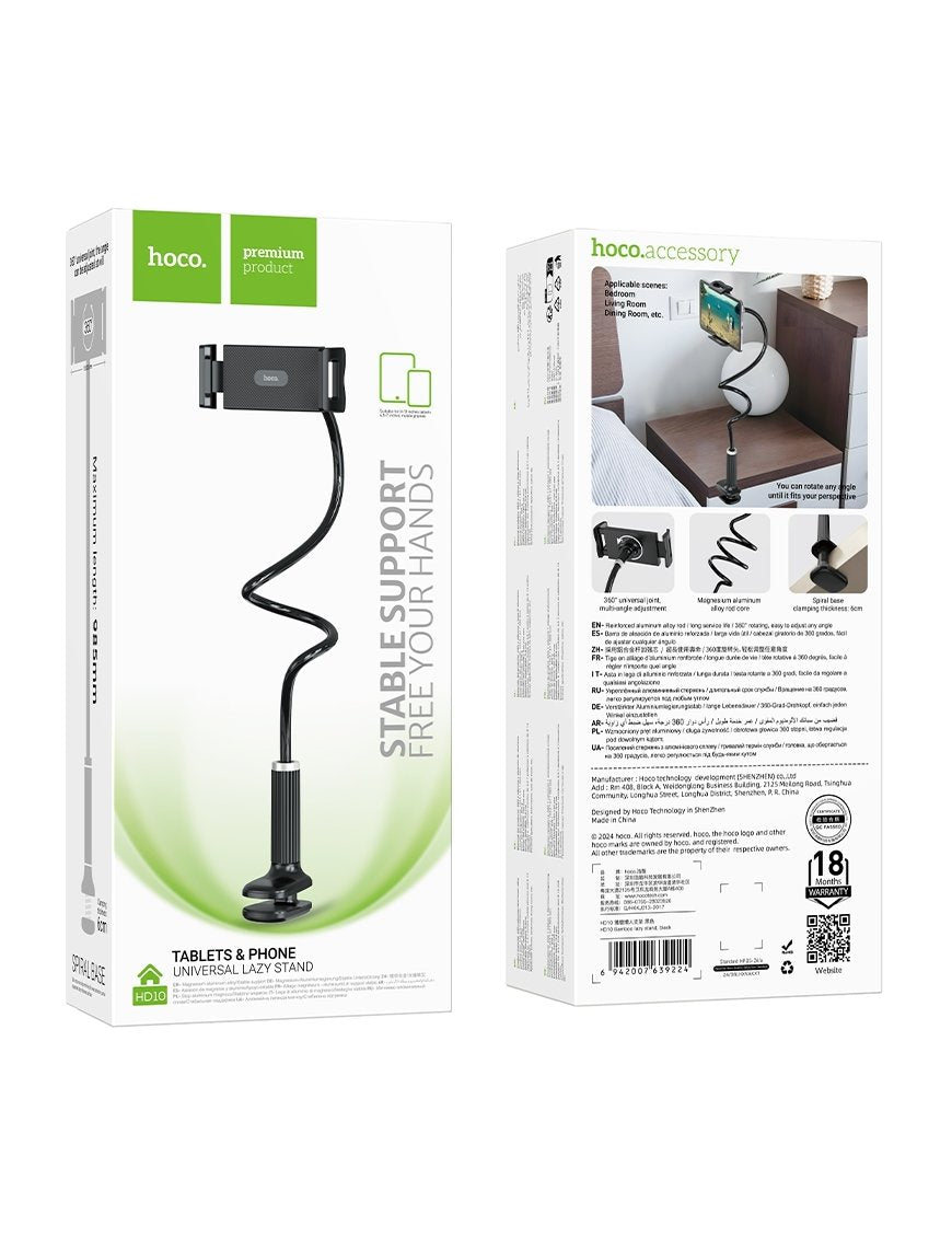 Soporte Escritorio Flexible Plegable Hoco Hd10 Negro – imagen 2