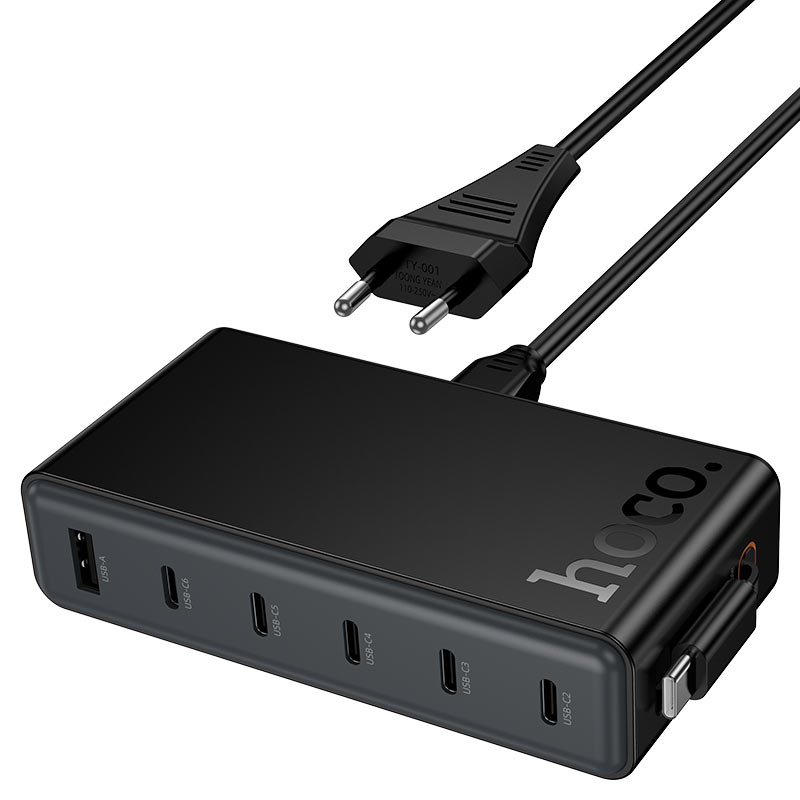 Cargador Estacion De Carga Hoco C151a 50w + Cable Tipo C Negro – imagen 3