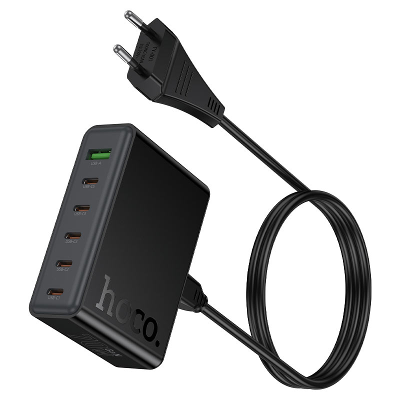 Cargador Estacion De Carga Hoco C152a 70w + Cable Tipo C Negro – imagen 2