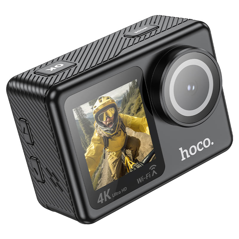 Camara Deportiva Hoco Dv101 4k Dual Camara Negro