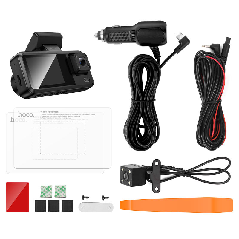 Camara De Auto Hoco Dv15 Dual Dash Cam 720p Negro – imagen 2