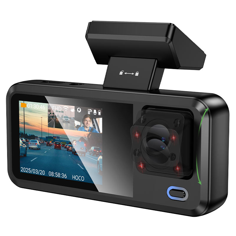 Camara De Auto Hoco Dv15 Dual Dash Cam 720p Negro – imagen 3