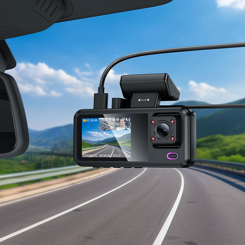 Camara De Auto Hoco Dv15 Dual Dash Cam 720p Negro – imagen 4