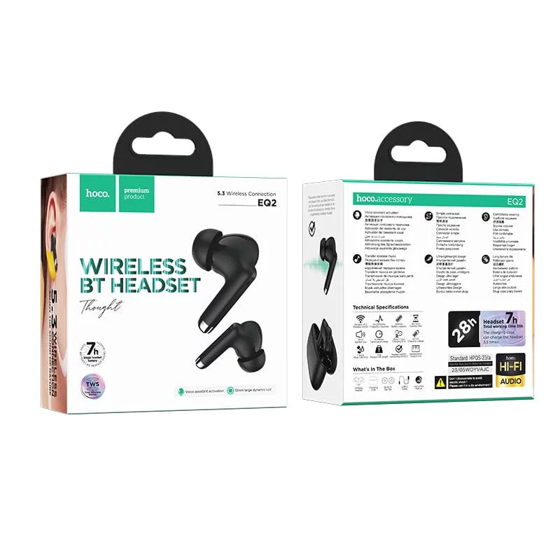 Audífonos Bluetooth Hoco EQ2 Thought Tws In Ear Negro – imagen 3