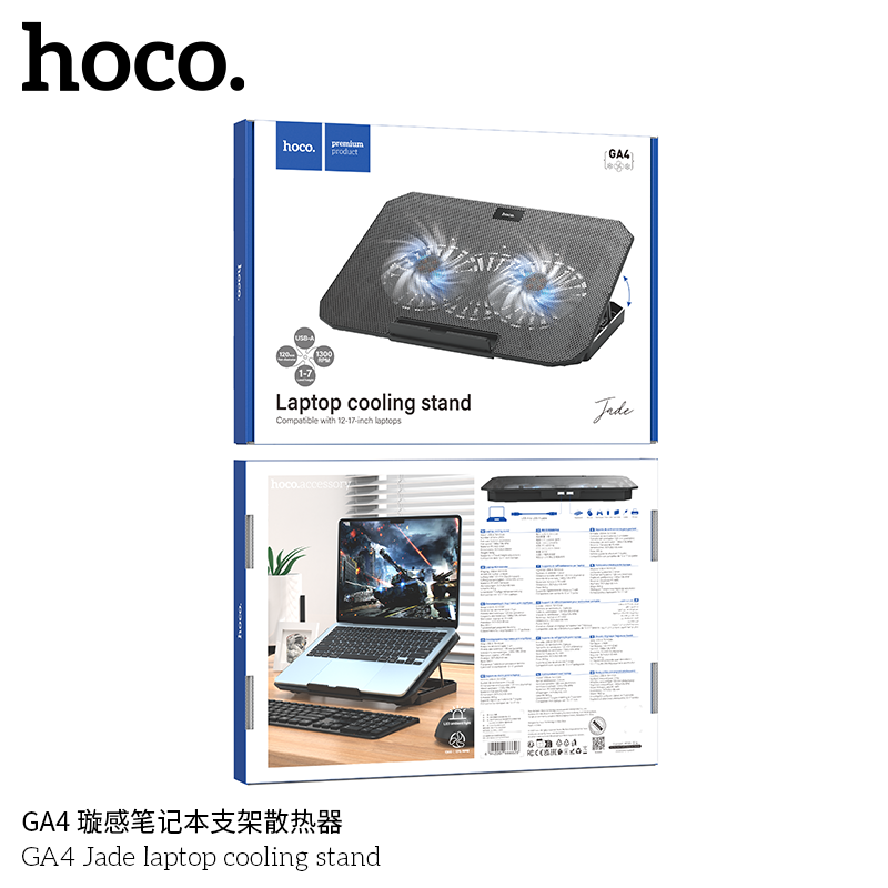 Soporte Para Notebook Hoco Ga4 Hasta 17 Pulgadas Negro – imagen 2